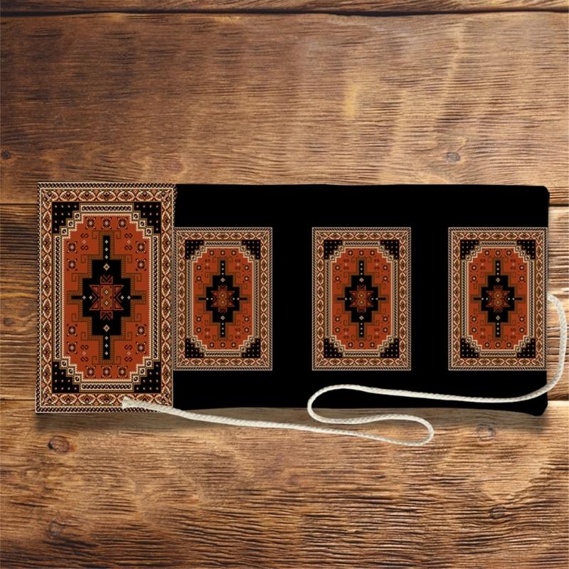 Luxurious Persians Style Tarot Card Storage Bag Stable Linen Handmade Tarot Wallet For Occults Practitioners