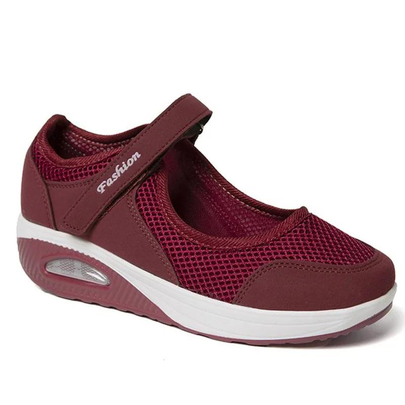 SyfIyno New Women's Tennis Shoes, Breathable Mesh Anti Slip Shoes, Outdoor Walking Sports Shoes, Thick Soled Platform Size 35-43