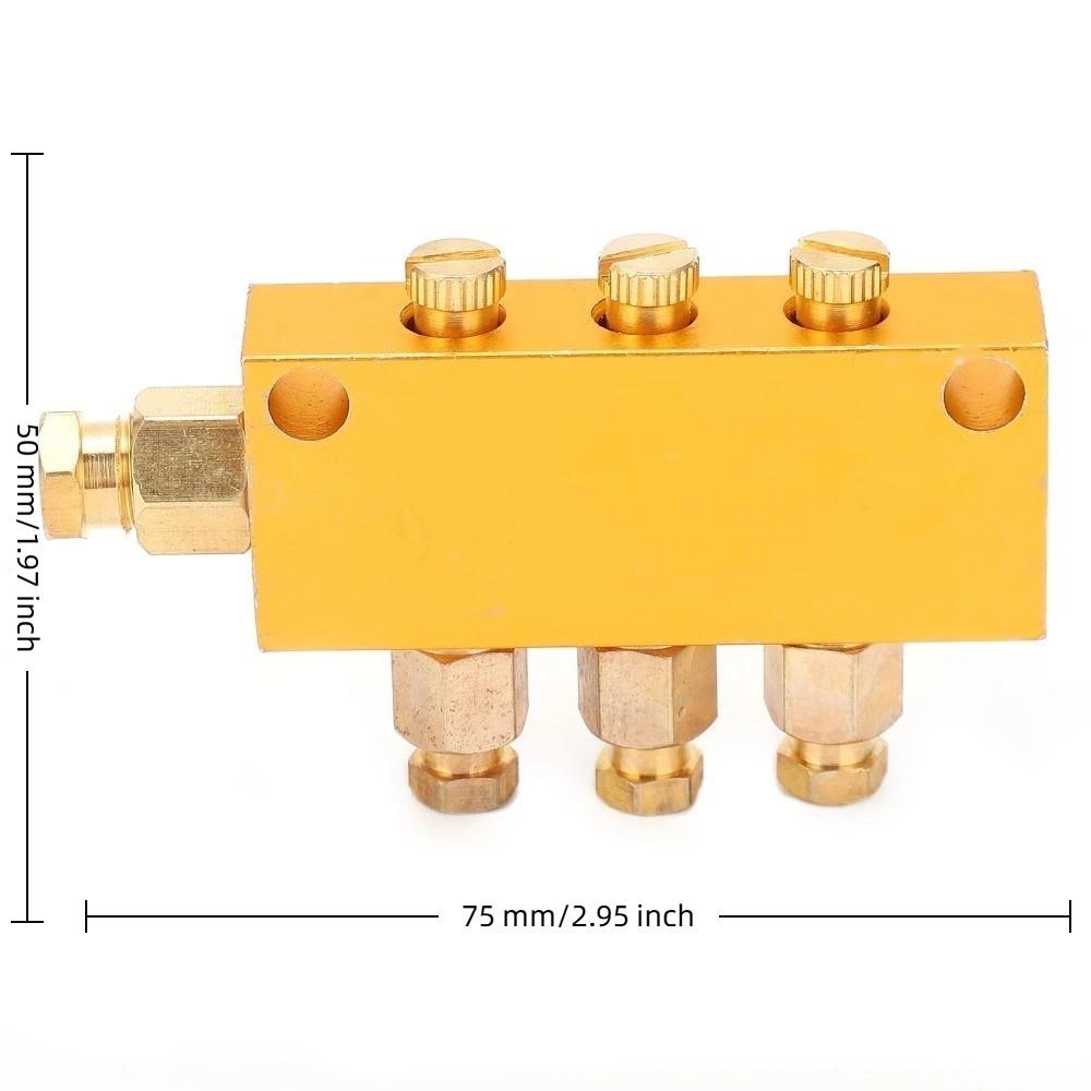 6Mm Inlet Oil Distributor Brass Material Divider Valve Piston Distributor  Industrial Machinery