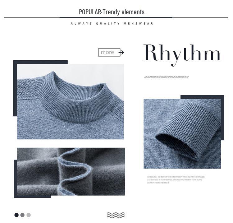 Men's Plus Velvet Thick Round Neck Anti-Pilling Fleece Pullover - Autumn/Winter 2025 Collection
