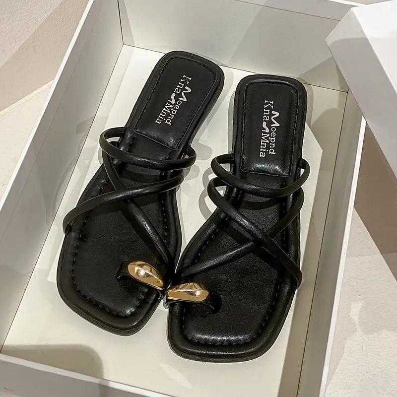 Off White Outside Flat Woman Slippers Sexy Open Toe On Beach Low Heel Job Shoes For Women Sandals Slides Fashion I Sale Pvc Shoe