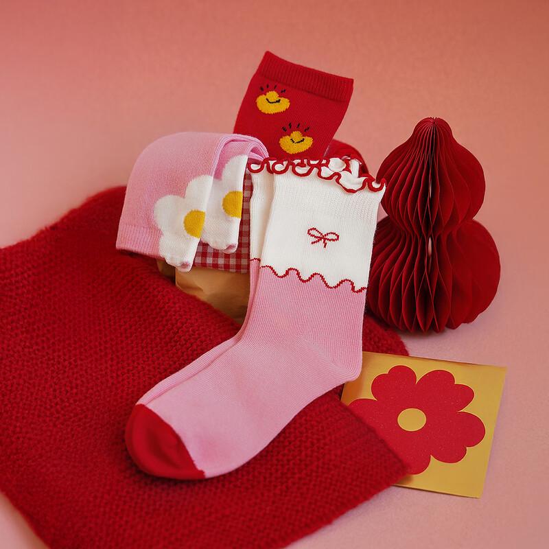 Minibala Neujahr Rot Kinder Mittelhohe Socken