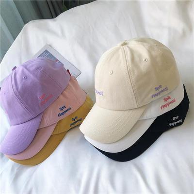 Women Hat Baseball Cap Unisex Hat Letter Embroidery Solid Color Polyester Hat Fashion Hat Peaked Cap EMA
