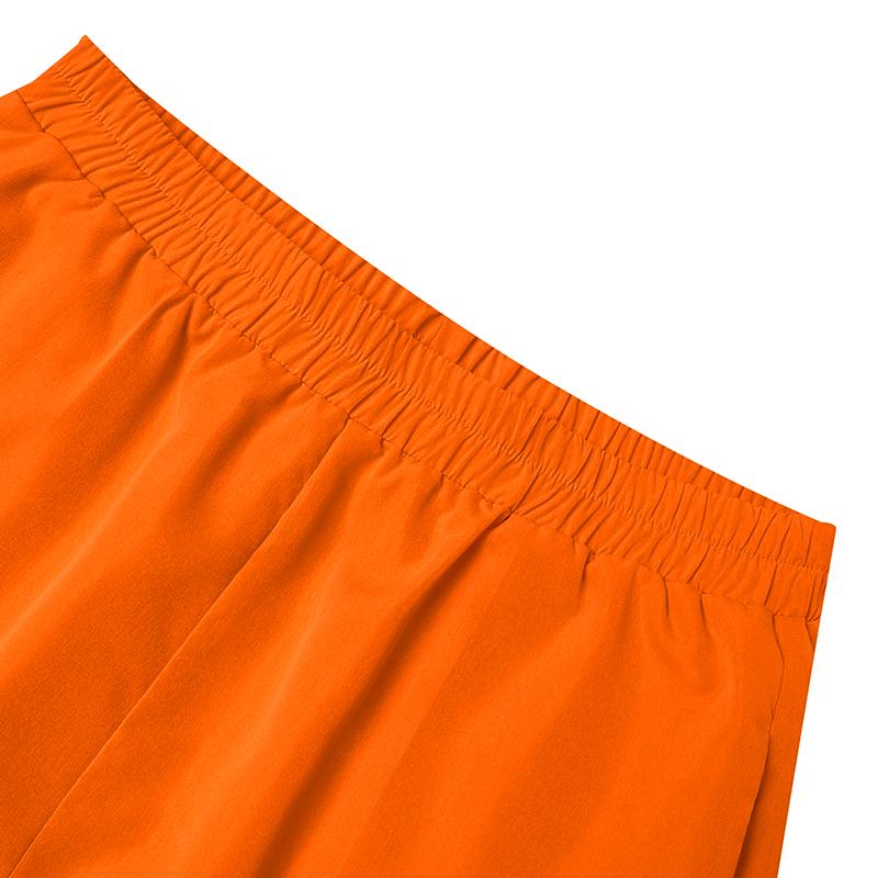 Damen Übergröße Rundhals Ausländisches Material Patchwork Taschen Lässige Einfarbige Oberteile Hosen