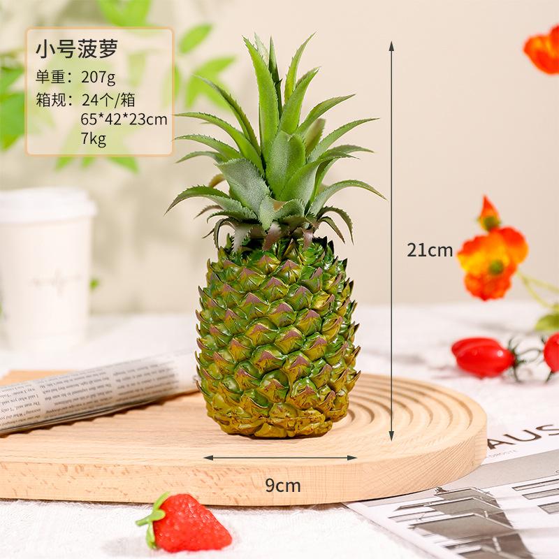 Simuliertes Ananas-Ornament Weiches PVC Ananas Fake-Frucht-Modell Künstliche Früchte Schrankdekoration Foto-Requisite Ästhetische Deko