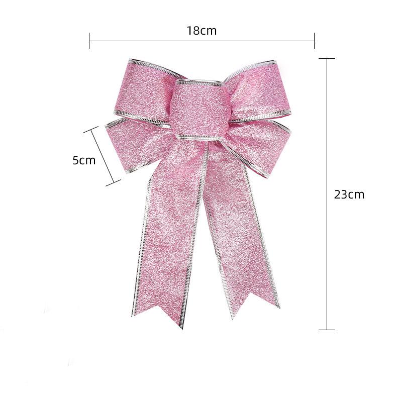 

1/2Pcs Christmas Decoration Ribbon Glitter Christmas Bow Christmas Tree Pendant Bow Ornament Home Decor Party New Year DIY Gift 1Pcs розовый