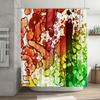 Modern Colorful Shower Curtain Waterproof Polyester Custom Printed Bathroom Decor Set Accessories