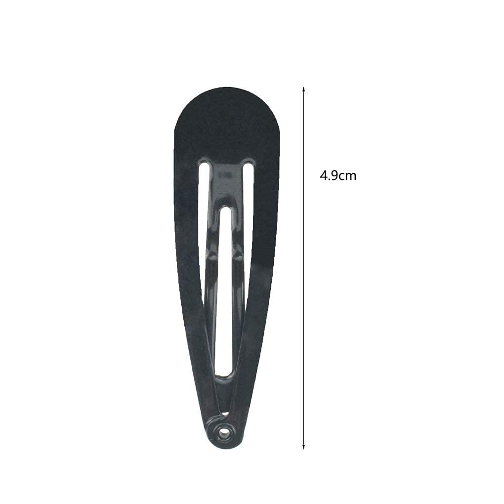 40 Stück Schwarze 2-Zoll-Haarspangen Damen Metall-Druck-Haarspangen Zubehör