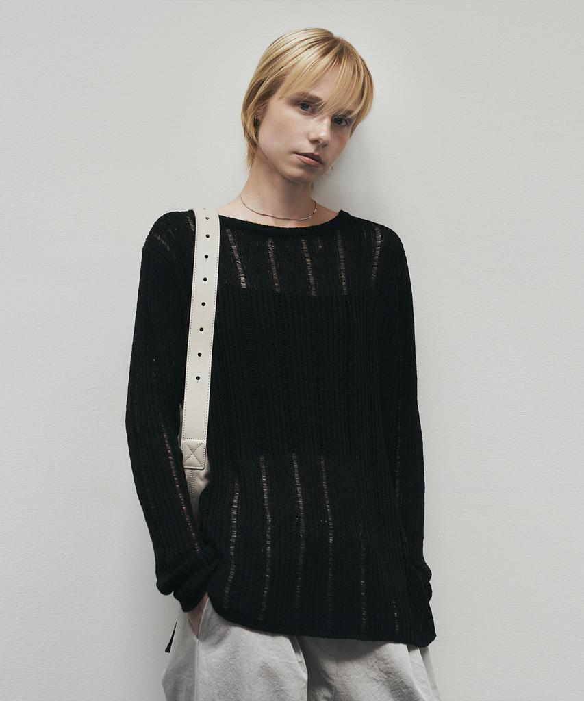 NEEV Soft Rope Slit Knit (Black)
