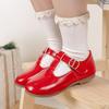 Girls' Comfortable Leather Princess School Shoes - Non-slip Sole