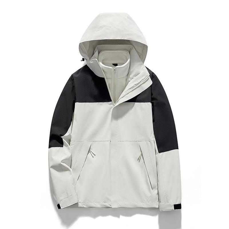 New Outdoor Hiking Trip Outdoor Clothing 3-in-1 Hardshell Jacket Men's Coat Single-layer Jacket Men's and Women's