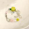 Vibranting Candy Bead Bracelet with Bowknot Accent Accessory for Teens and Children Seeking Fashion and Individuality