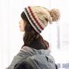 WHITE FANG Knitted Cold CA099 Hat, Hat, Cap, Autumn/Winter, Protection, Pompom, Sports, Snowboarding, Skiing, Women's (02 Red)