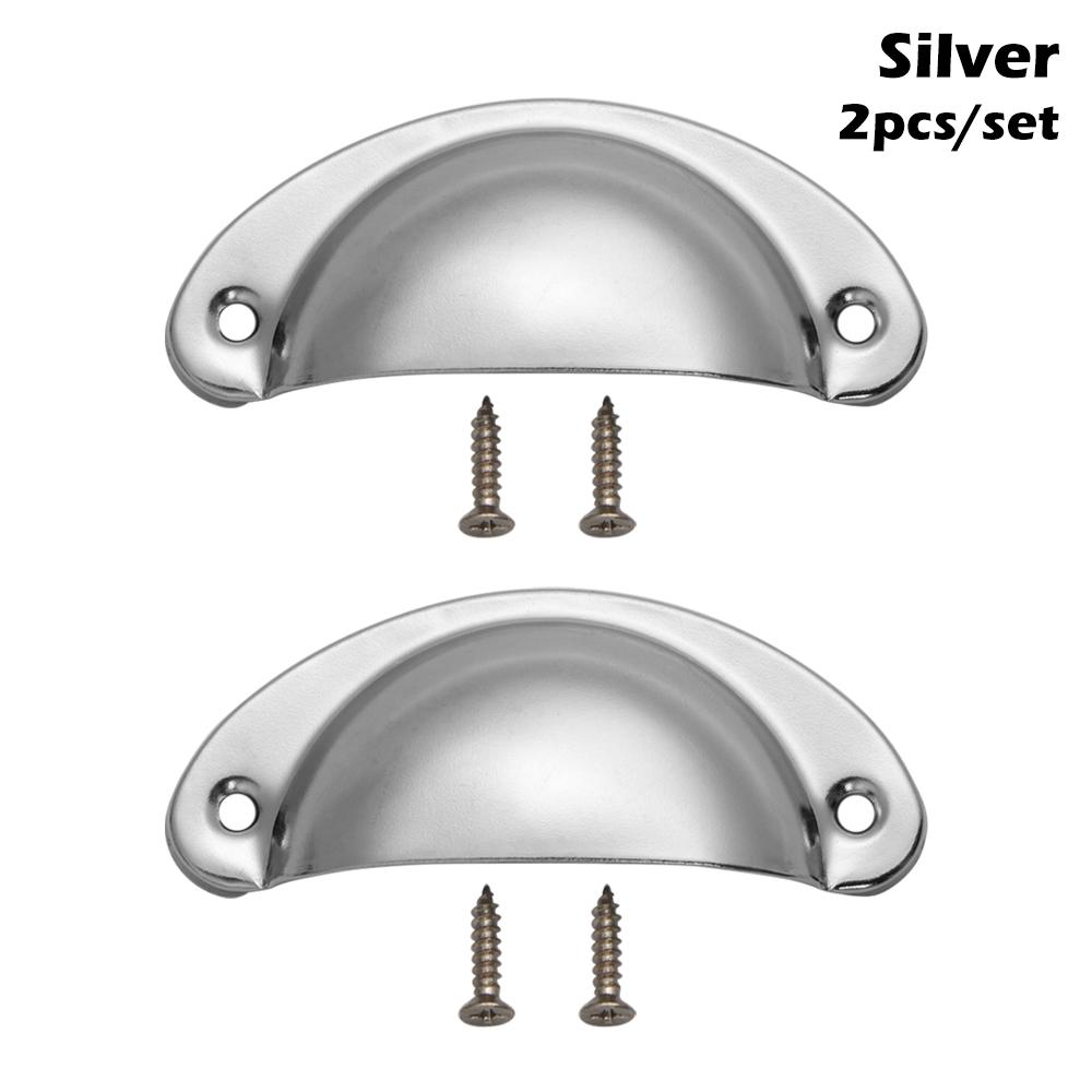 2PCS Antique Brass Shell Pull Handles Retro Iron Wardrobe Door 98MM Furniture Hardware Fittings Kitchen Drawer Knobs Cabinet