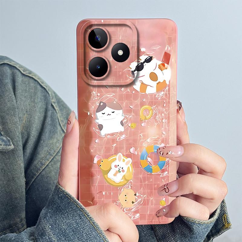 For Realme C51 RMX3830 C53 Note 50 RMX3834 Phone Case Funda Soft Silicone Sweet Painted Lovely Printed Protective Cover Coque