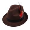 Dress Up Feather Decors Fedora Hat Fedora Hat Bucket Hat Retro Topper Hat  Costume Accessories