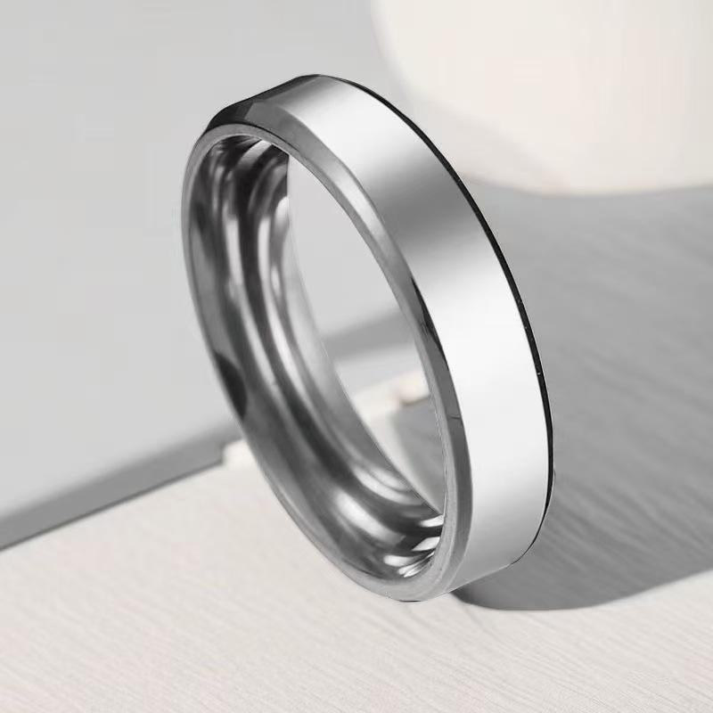 Men's Matte Titanium Steel Ring - Stylish Stainless Steel Design, Popular In Japanese, Korean, European, and American Fashion.