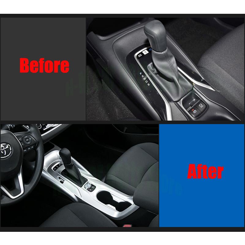 For Toyota Corolla E210 2019 2020 Car Styling ABS Left Car Front Center Console Shifter Cover Trim 1pcs high Low Equipped Only