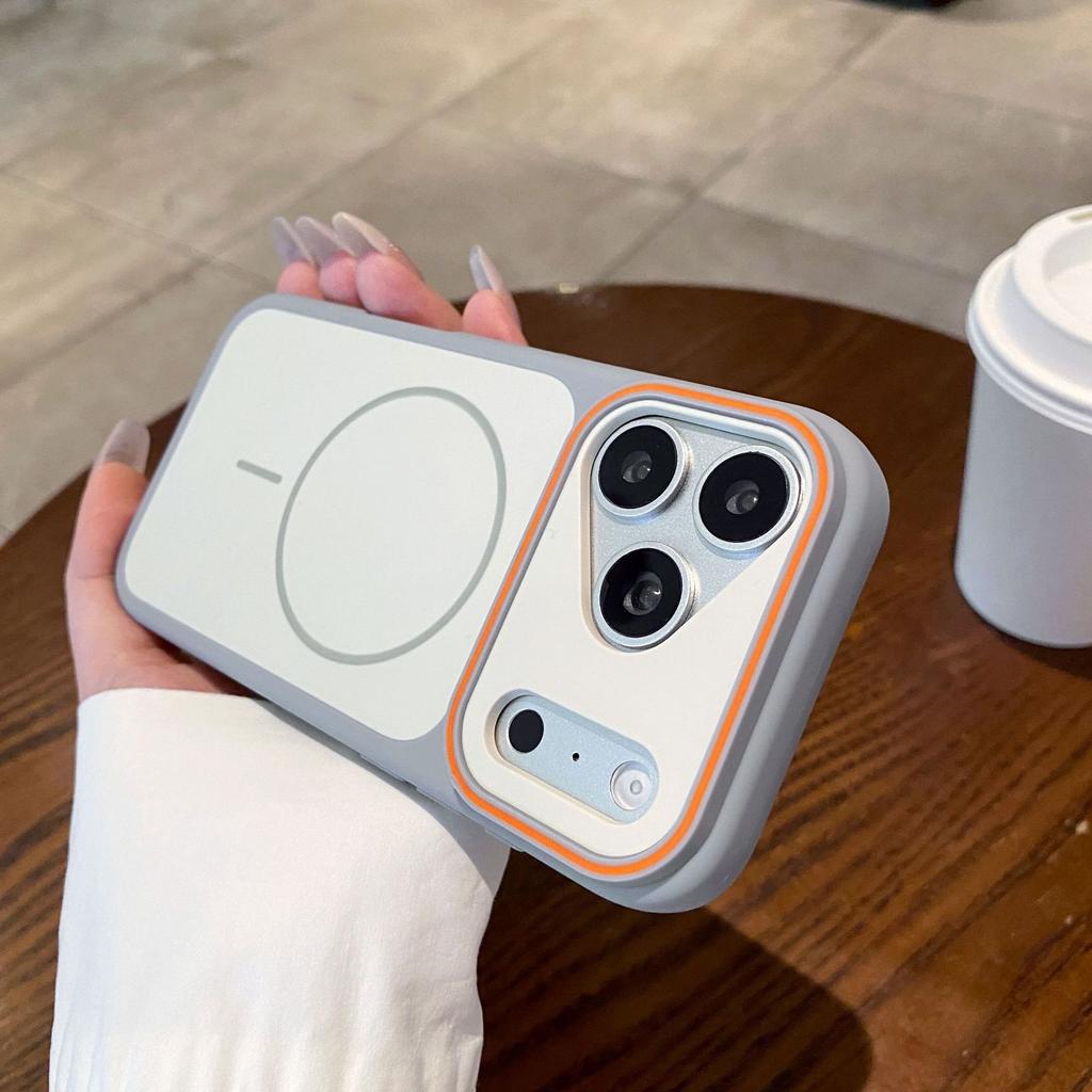 Applicable to iPhone18Promax two-color Phantom magnetic mobile phone case Apple 17 contrasting color large window 16 protective case