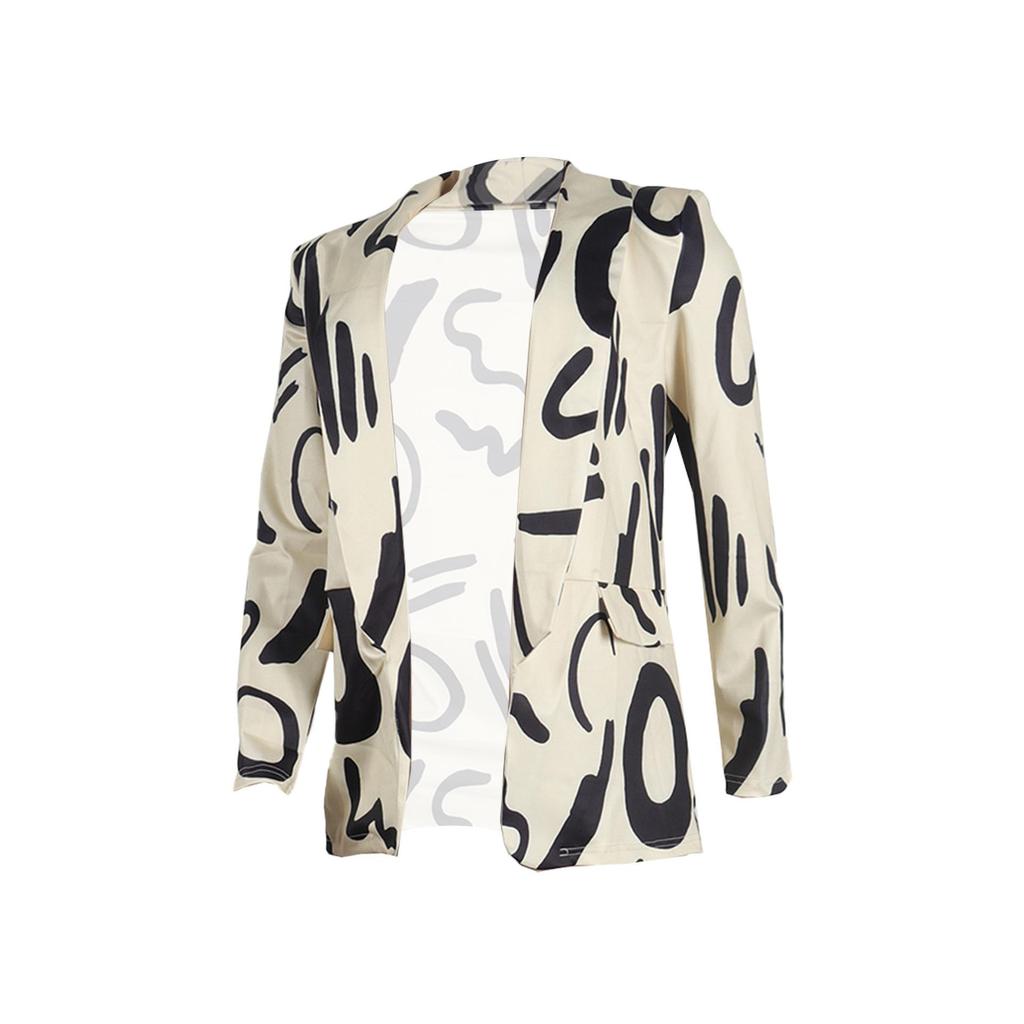 K2805 Colorful Print Casual Suit Jacket