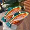Non-Slip Small Claw Hairpin Thick Hair Compatible Barrettes Cute Salmon Fish Hair Clip  Women