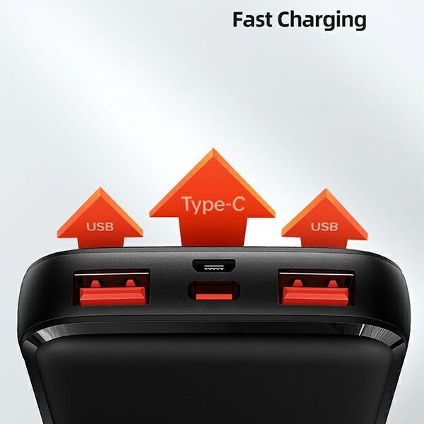 Usams Powerbank Pb58 10000Mah 22.5Wqc3.0+Pd Fast Charge Czarny/Black 10Kcd16101 (Us-Cd161)