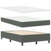 Box Spring Bed with Headboard Dark Grey 120 X 200 Cm Fabric