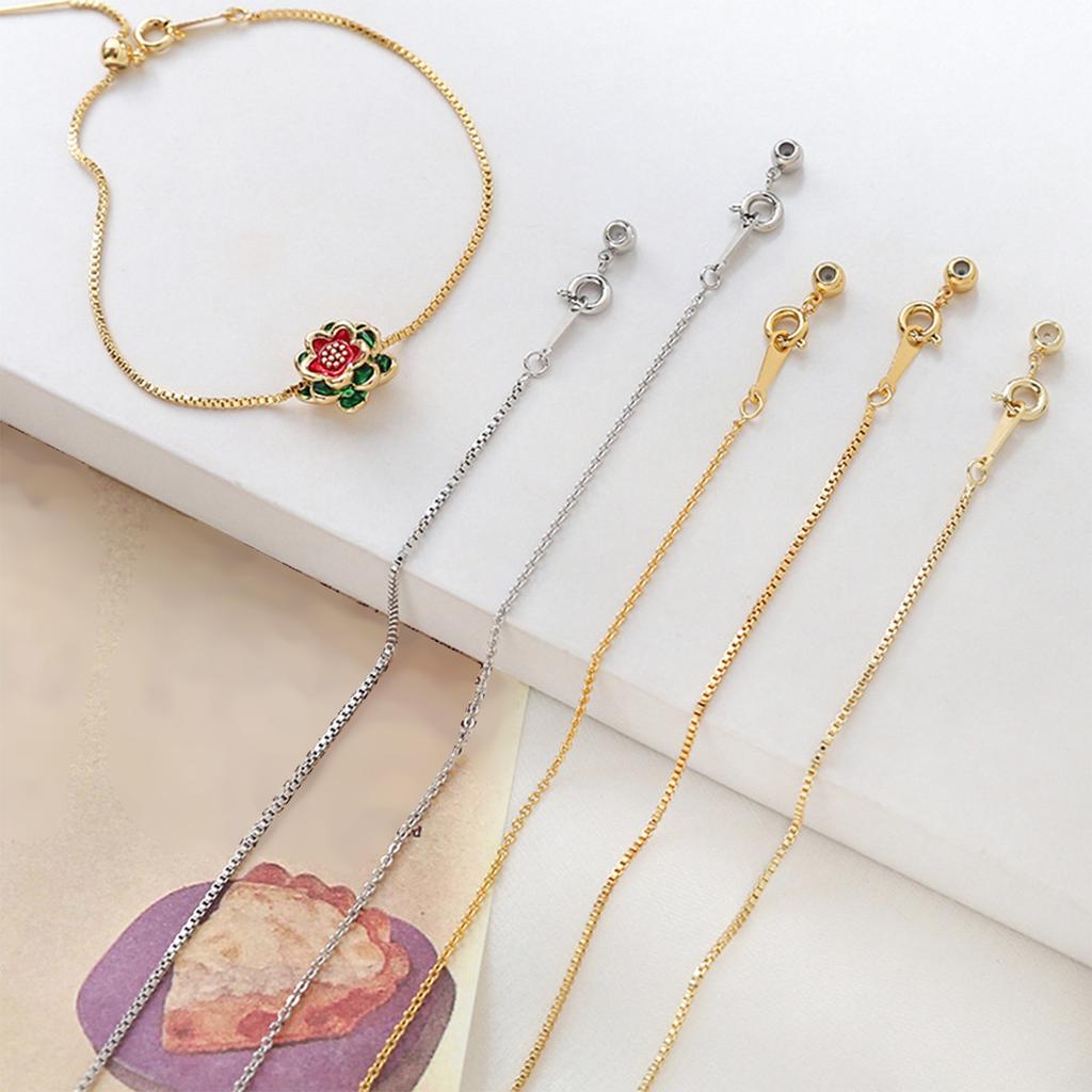 5pcs Fashion Statement Adjustable Gold O Chain Necklace for Women Comfortable Beading Accessory Jewelry Making Chain