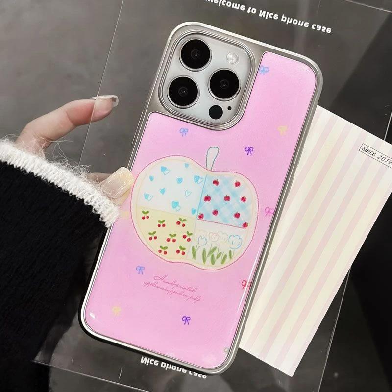 Creative splicing Apple applicable iPhone17 water condensation 16promax mobile phone case 14 personality 13 niche 12 sets 15