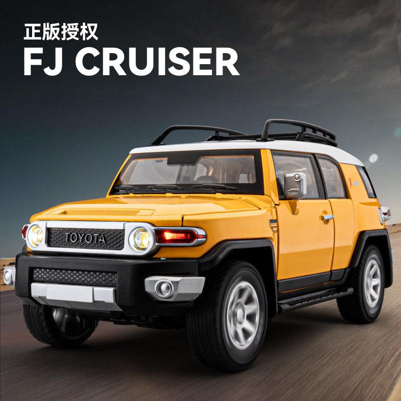 LICENSED 1:24 Toyota cruiser FJ Colooze cross country Off Road vehicle alloy model SUV simulated sound light Kid Birthday Gift