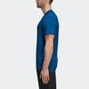 Adidas Simple Breathable Crew Neck Pullover Short Sleeve T-Shirt Men Tops Blue CZ0159