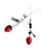 Lovely Strawberry Keychain Fruit Shapes Phone Charm Detachable Phone Lanyard