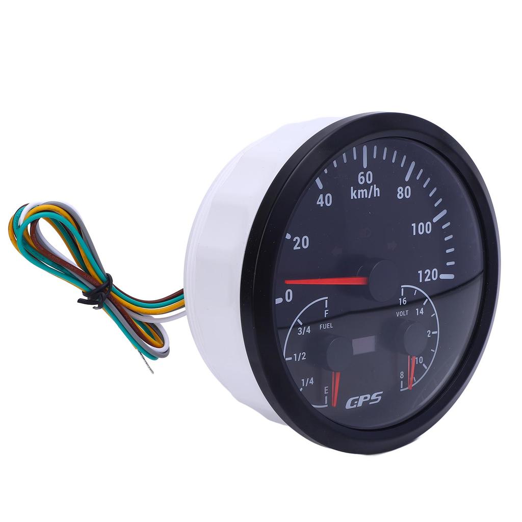 3 in 1 GPS Speedometer 0 to 120KMCelsiusH 110mm Odometer 8 to 16V Voltage Gauge E-1Celsius4-1Celsius2-3Celsius4-F Fuel Meter with Turn Signals f