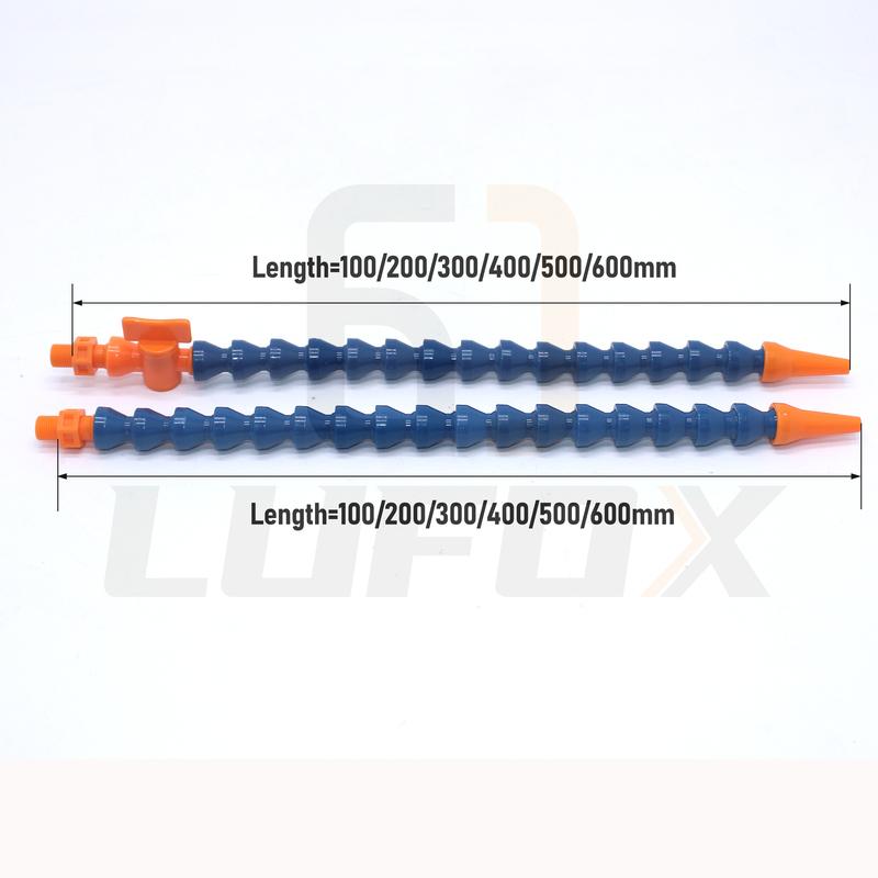 Ugello Tondo da 1/8" Tubo di Raffreddamento per Tornio Plastica Flessibile Tubi Flessibili Liquido Refrigerante Acqua Olio Tubo di Raffreddamento con Interruttore a Valvola per CNC