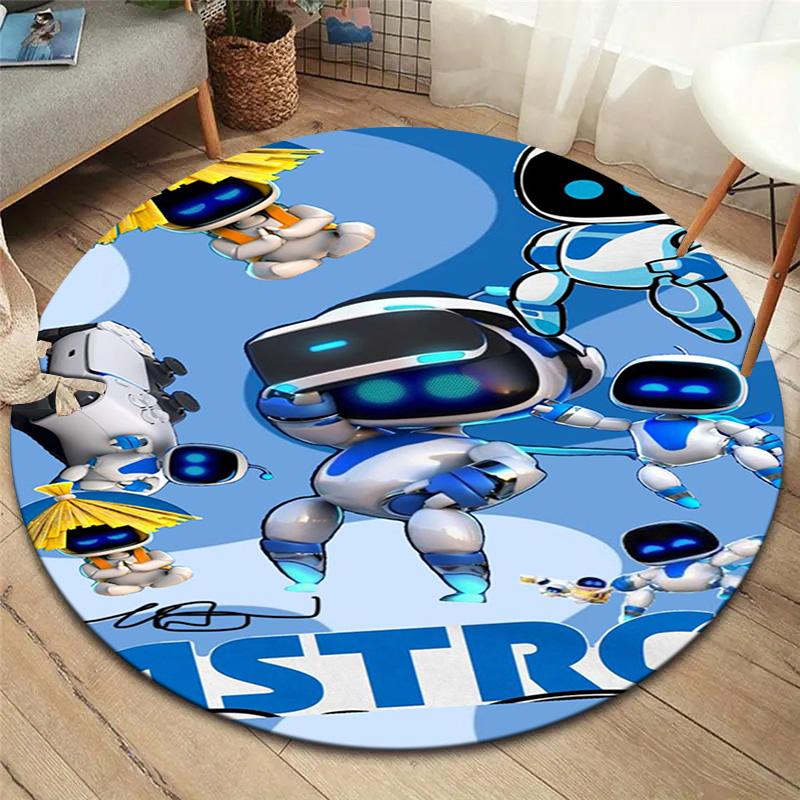 ASTRO BOT Round Area Rug,Carpet Rug for Living Room Bedroom Sofa Playroom Decor,Non-slip Floor Mat