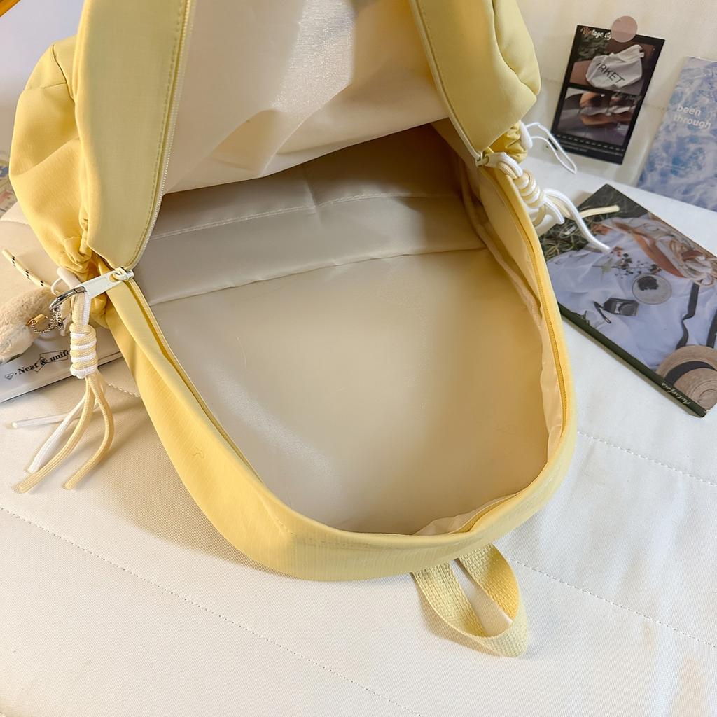 Schoolbag Fashion New Student School Bag Female Junior High School High School Large Capacity Lightweight Backpack Simple Casual Versatile Backpack 