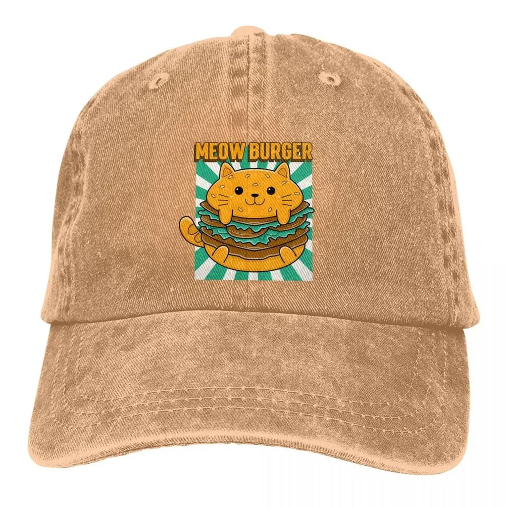 Summer Cap Sun Visor Meow Burger Hip Hop Caps Cowboy Hat Peaked Outdoor All Seasons Travel Trucker Dad Hats