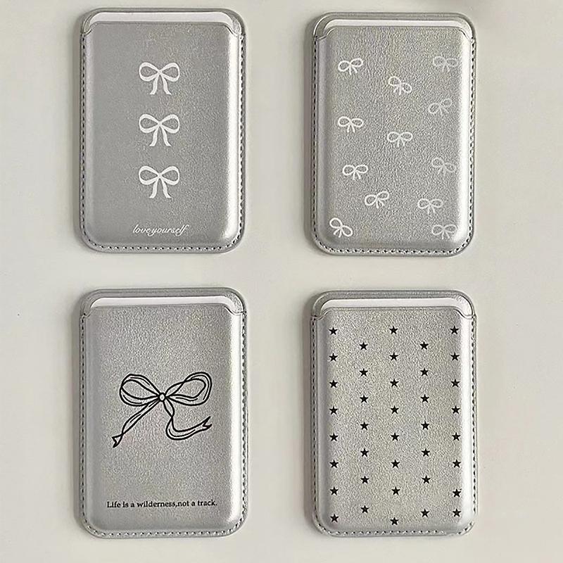 Süßer Schleifen-Schmetterling Perlen Handy-Rückseite Kartenetui Für Ausweis Bankkarte Für Magsafe Für iPhone Handy-Kartenhalter Halterung