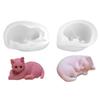 Sleeping Cat Silicone Molds, Cat Animal Craft Art, Resin Soap, Chocolate Cake Baking Molds, Fondant Kitten Molds