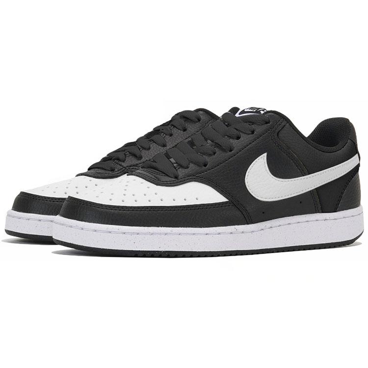 Nike Court Vision Abrasion Resistant Low top Skateboard Shoes Unisex Black White DH3158-003(Team331-)