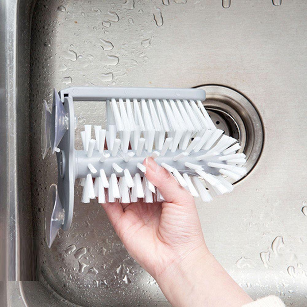 Detachable Sucker Cup Brush 2 In 1 Water Bottles Cleaner Durable Cup Scrubber  Wine Glass
