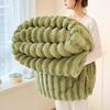 Solid Color Imitate Rabbit Plush Blanket Winter Thick Soft Warm Multifunctional Blanket High Weight Flannel Office Sofa Nap Blanket