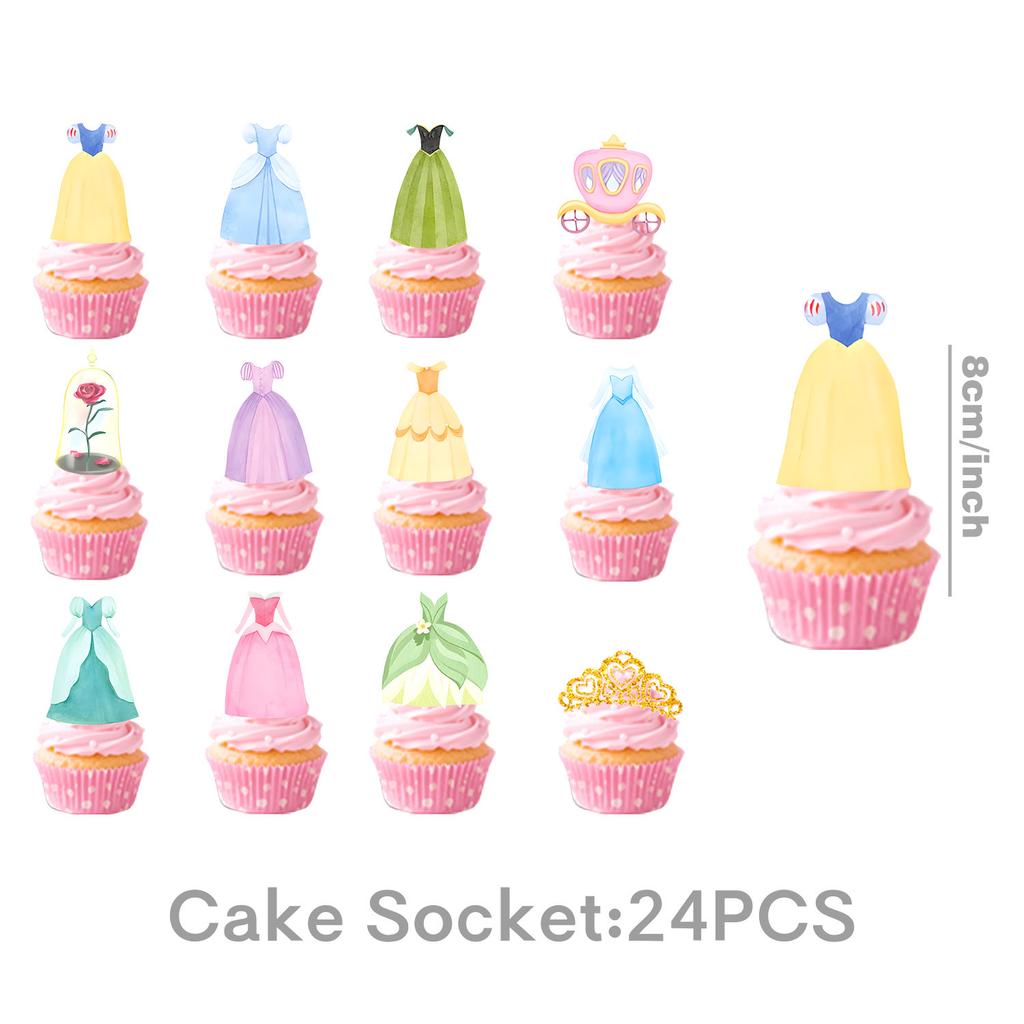 Princess Dress Theme Party Supplies Birthday Decoration Princess Party Decoration Party Arrangement Tableware