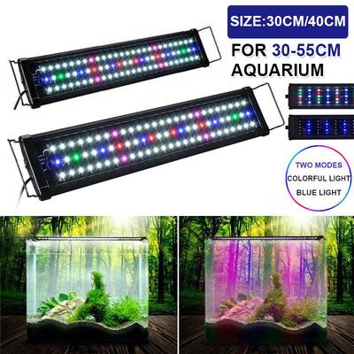 12V EU Plug Super Slim LED Aquarium Light Multi-Color Full Spectrum 30-120cm Fish Tank Aquatic Plant Marine Grow Lighting Lamp