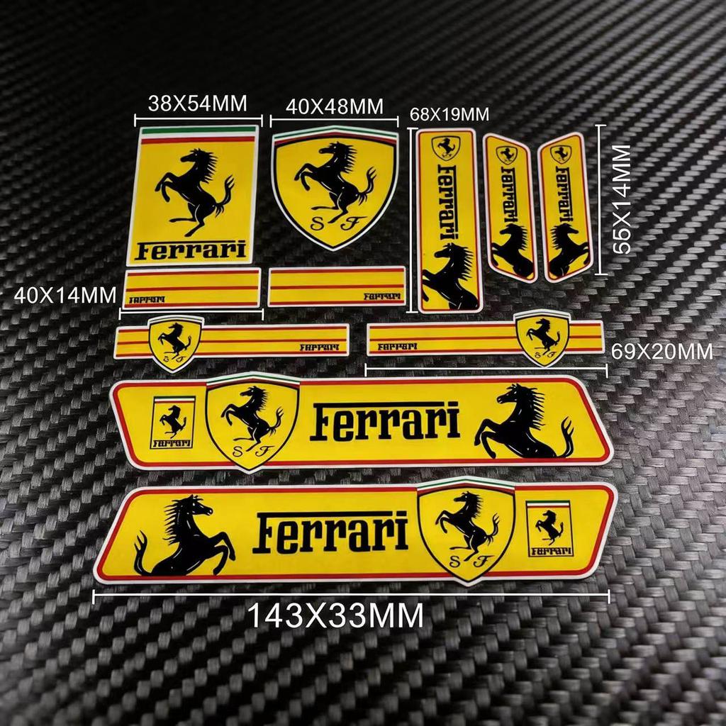 Adesivo per Auto Riflettente Decorazione Decalcomania Autoadesiva Scudo Adesivi Sostituzione per Ferrari SJ Teams Accessorio di Styling