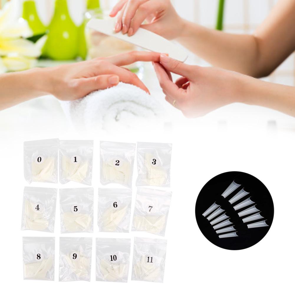 504pcs Professional Nail Art Tip Practice False Fake Nail Patch DIY Manicure ToolNatural