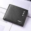 Men's Large Capacity Carbon Fiber Trifold Wallet - Multifunctional Business Card Holder