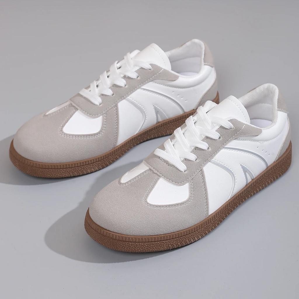 New Vintage Casual Sports Shoes for Women Leather Hiking Sneakers Platform Walking Athletic Shoe Unisex White Loafers
