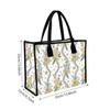 Floral Printed Canvas Tote Bag Casual Large Capacity Daily Shopping Handbag