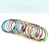 10 peças de chaveiros de fio de aço pintado colorido faça você mesmo acessórios de chaveiro corda circular laço de cabo etiqueta de bagagem de acampamento parafuso trava gadget 15 cm